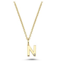 Nuran Bogstav 14 kt. guld "N" med 0,005ct. V2200-N