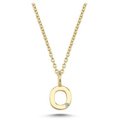 Nuran Bogstav 14 kt. guld "O" med 0,005ct. V2200-O