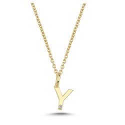 Nuran Bogstav 14 kt. guld "Y" med 0,005ct. V2200-Y