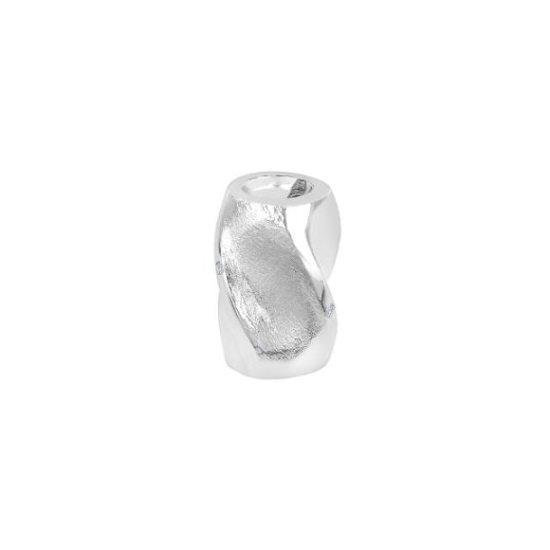 Siersbl Shape - Ls slv med diamanter 14 mm.