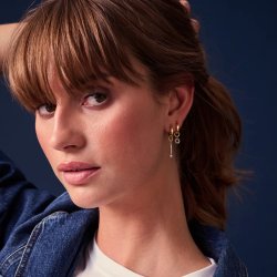 Sif Jakobs Sole Hoop Charm rerings vedhng SJ-CH2377-XCZ-YG