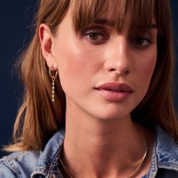 Sif Jakobs Perla Cinque Hoop Charm rerings vedhng SJ-CH2379-P-YG