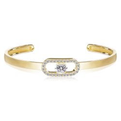 Sif Jakobs Ellisse Carezza Bangle SJ-BG2360-CZ-YG