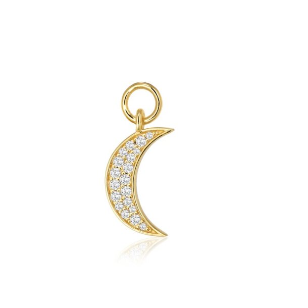 Sif Jakobs Luna Hoop Charm rerings vedhng SJ-CH2380-CZ-YG