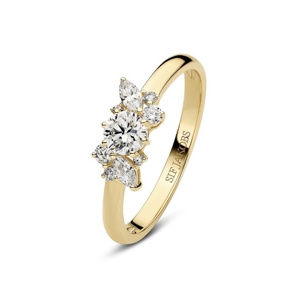 Sif Jakobs Lovere ring 14 kt guld 0.57 ct. labgrown diamant SJ-R2550-WD-YG