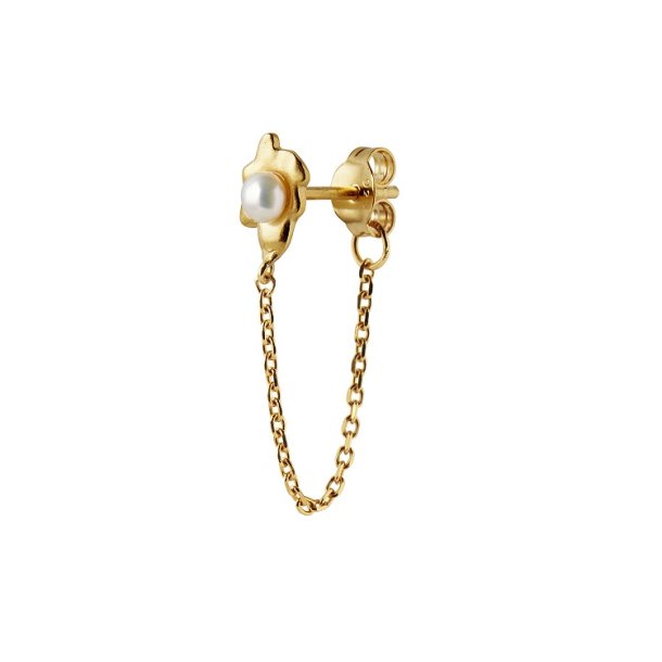 Stine A Shelly pearl Earring With Chain 1291-02-S