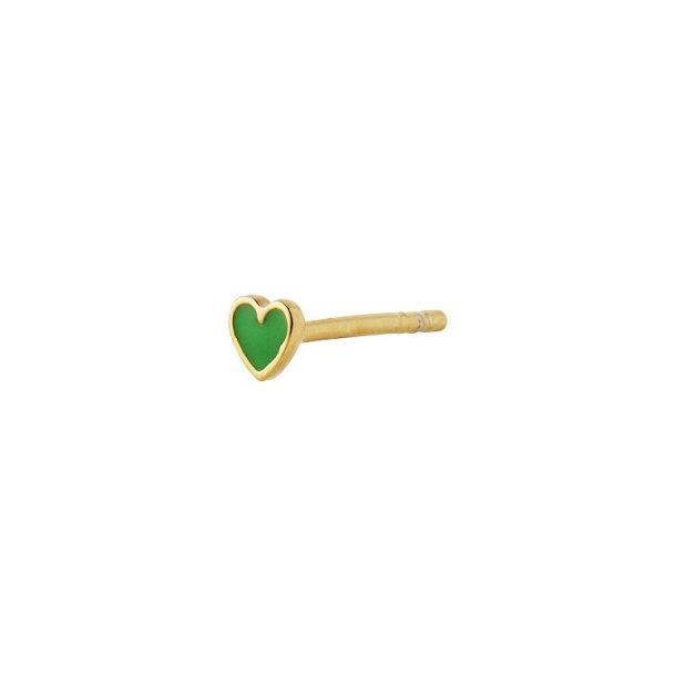 Stine A Petit Love Heart Grass Green Enamel 1181-02-Grass Green