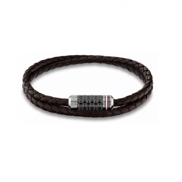 Tommy Hilfiger Tube Double Wrap Braided Armbnd 