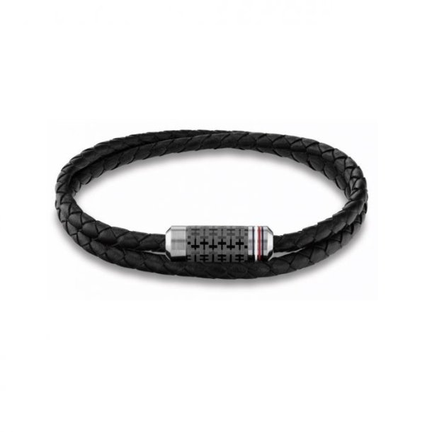 Tommy Hilfiger Tube Double Wrap Braided Armbnd 