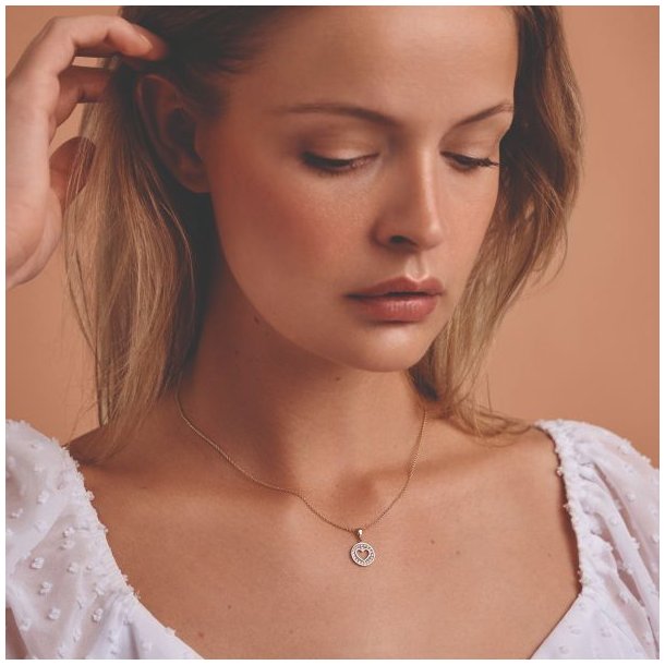 Melfia vedhng 14 karat guld cirkel hjerte 2319 212F