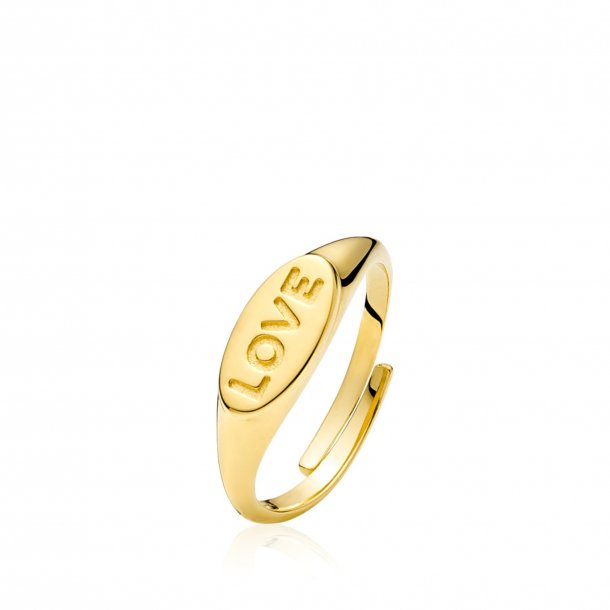 Sistie - Fam "Love" ring i forgyldt z4029gs